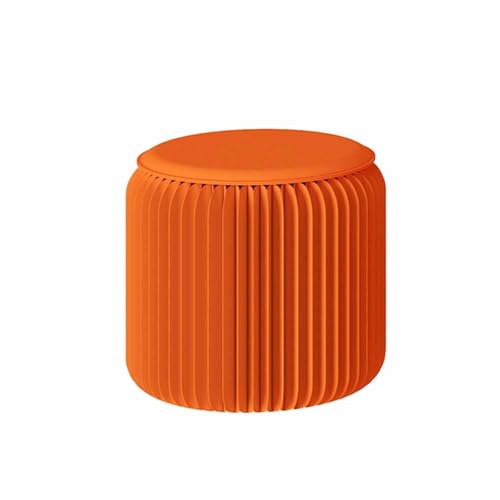 KAFELE Ocio Plegable Taburete Redondo, Taburete De Acordeón, Diámetro 32Cm, Taburete De Entrada De Pórtico, Carga-Que Lleva 200KG,D,30cm