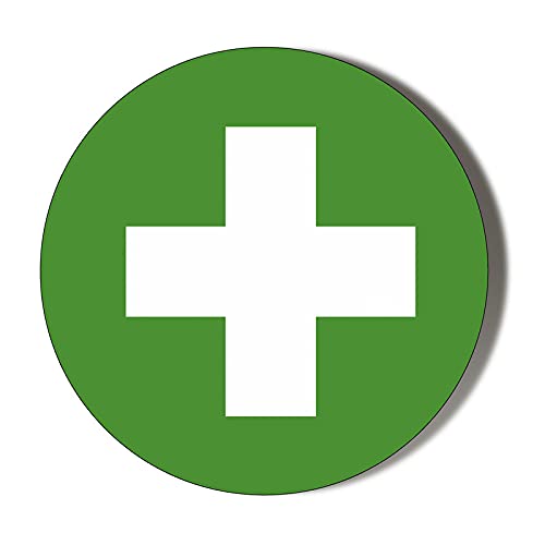 First AID Green Cross 6 x 70mm Vinyl Stickers