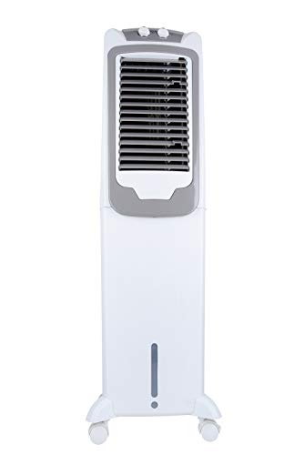 Image of USHA Aerostyle Tower Electronic Air Cooler, Honeycomb Pads, Ice Chamber, Humidity Control, Closeable Louvers, White (50 Liter Manual)