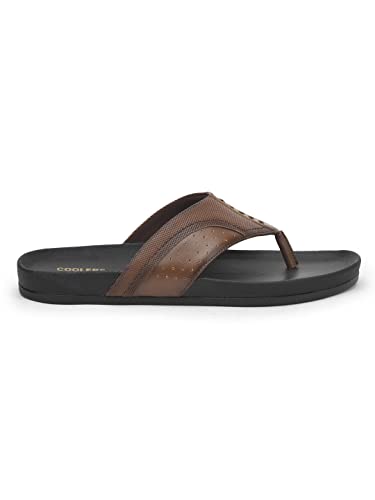 Image of Liberty Coolers Fast-2 Casual Slipper for Men - Black & Tan | Slip-on /Flats Slippers - Durable and Lightweight | Comfortable and Soft Outsole for Everyday Wear - Cushioned Footbed | Home Footwear