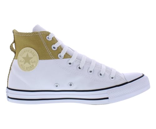 Image of Converse Chuck Taylor All Star Hi Unisex Shoes Size 9.5, Color: White /Dunescape /Open Sesame-White