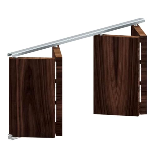 Kit de herrajes para puertas plegables de clóset - Riel de 70 pulgadas para 4 paneles hasta 30 lb - SLID'UP 200 miniatura 4