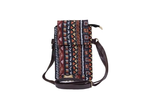 Image of P S Traders Online Women's Ladies Traditional Ikkat Cotton 5 Pieces Combo Bag Multicolor