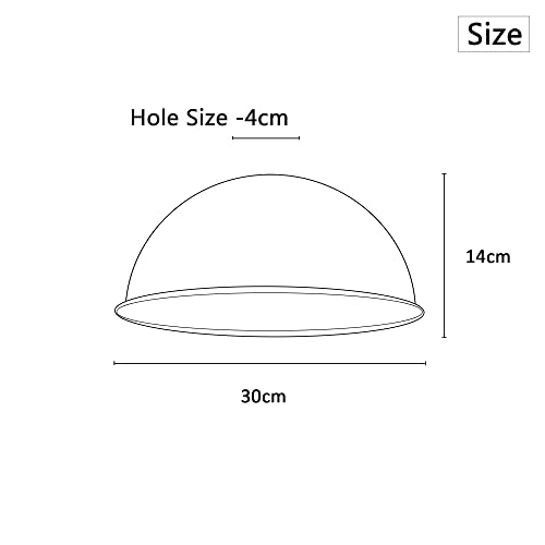 Orange Modern Dome Pendant Lamp Shade, 21cm Industrial Metal Ceiling Light Shade Easy Fit for Kitchen Bedroom, Living Room - Image 2