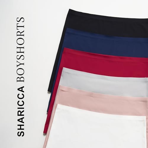 Image of SHARICCA BoyShorts Panties for Women Seamless Soft Boy Shorts Underwear Short Boxer Briefs Anti Chafing Multiple Pack