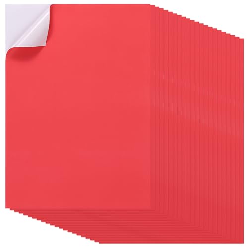 Feuilles d'étiquettes autocollantes A4 rouges mat PATIKIL pour jet d'encre et laser