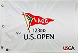 MAX HOMA SIGNED 2023 U.S. OPEN PIN FLAG LA COUNTRY CLUB AUTOGRAPH BECKETT AUTHENTICATION J77