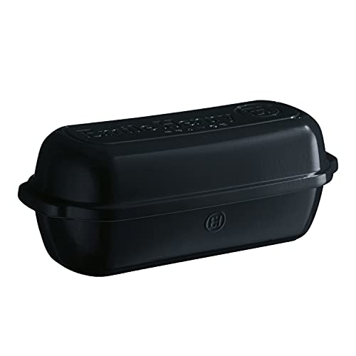 Emile Henry Italian Large Bread Loaf Baker, Midnight Blue