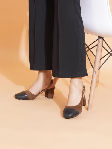 Image of TRYME Women's Mary Jane Block Heels | Single Strap Square Toe Pumps | Comfortable Chunky Heel Shoes for Office Casual Elegant Wear