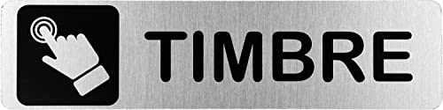 Becral® - Segnale in acciaio inossidabile TIME | Placca porta | Segnale informativa | Cartello porta 200 x 50 mm (rif.RD707086)