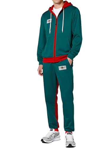 GKTOP Spider Costume Zip-Up Hoodie Jacket & Pants Set for Adults & Kids - Cosplay Outfit (M)