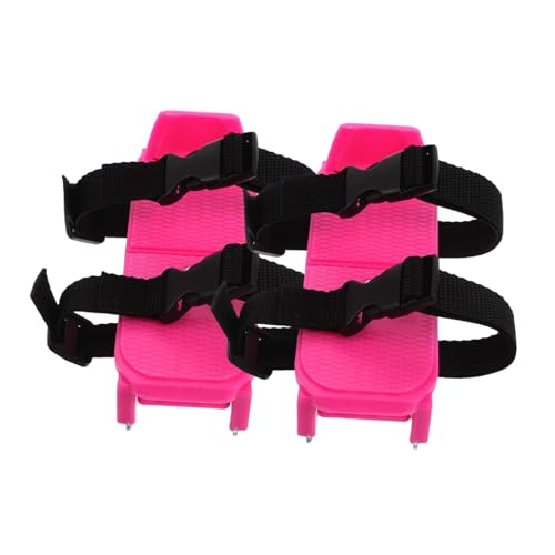 Kisangel Mini Ski Skating Shoes Kids Ice Skates Beginner Adjustable Winter Skates Short Ski Shoes for Kids