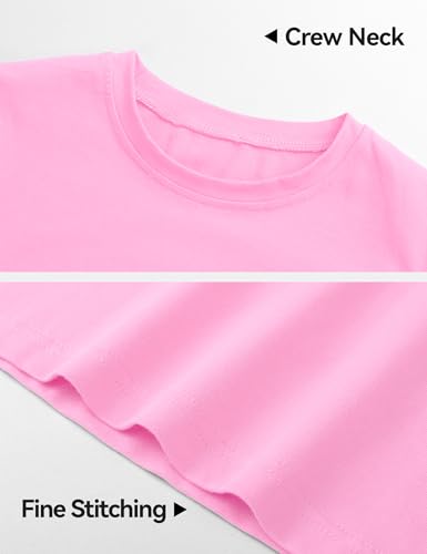 Image of KEREDA Girls Long Sleeve Shirts Cotton T-Shirts Basic Tees for Kids Tops