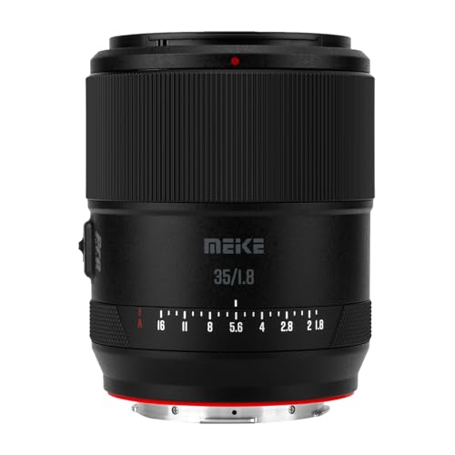 Meike 35mm F1.8 Vollformat-Weitwinkelobjektiv mit Autofokus und STM-Technologie, Festbrennweite für Porträtaufnahmen, kompatibel mit Panasonic Lumix Sigma L Kameras S1 S1R S1R II S1H S5 FP SL SL2