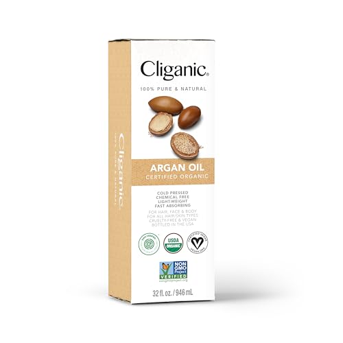 Cliganic-Organic-Argan-Oil-for-Hair-Face-Skin-Bulk-32oz-with-Pump-100-Pure-Cold-Pressed