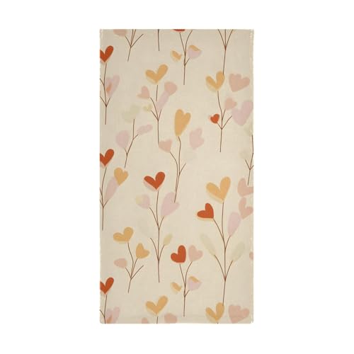 Toallas de mano con corazones y flores para llenar de alegría y color tu baño y cocina 3