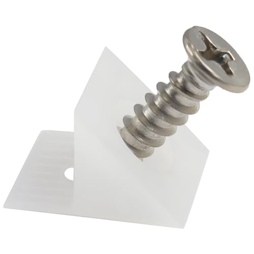 Marvexi 50Pcs Plastic Drawer Support Brackets & Screws - Drawer Repair Kit for Furniture Reinforcement, Cabinet Repair, Wardrobe Fixing