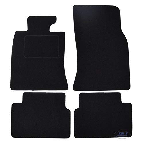 J&J AUTOMOTIVE | Tapis De Sol Noir Velours sur Mesure pour Mini Cooper 2006-2010, Ajustement précis, Base Antidérapante, Renforcée dans la Zone de la Pédale