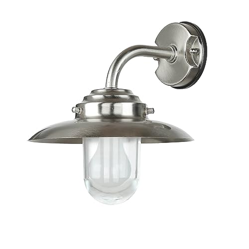 Applique d'exterieur maritime en laiton et verre pour deco jardin chic