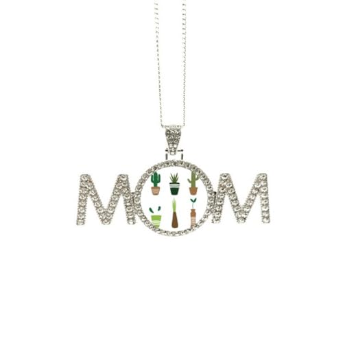 Collier pendentif cactus et plantes grasses taille M pour femme