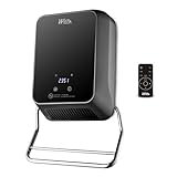 Avec télécommande Radiateur soufflant mural sèche serviettes 2000W avec façade en verre.