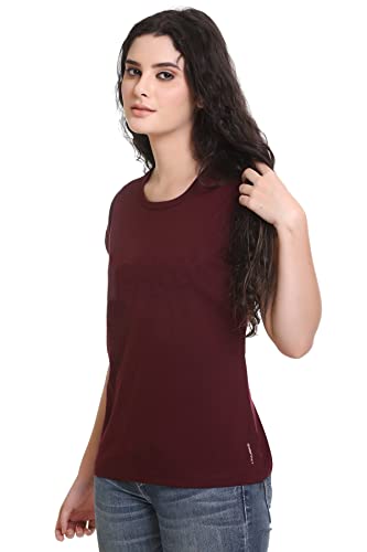 Image of GODFREY Women Round Neck Half Sleeve Cotton T Shirts