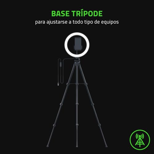 Razer Ring Light Anillo de luz LED USB de 12 Pulgadas con trípode para PC, transmisión móvil (Espectro de luz Ajustable, Brillo, Opciones de Montaje Flexibles) Negro - imagen 6