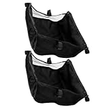HONMEET 2pcs Stroller Storage Bag Mesh Organizer Basket for Products, Universal under Pram Carry Bag with Collapsible Design, Black Stroller Accessories for Travel and Shopping