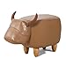 Kays Pouf Tabouret Ottoman Banc Siège Tabouret Enfant Nouveauté Animal en Forme de Tabouret Tabouret Pied Rond Mobilier Maison Mode Vache Créative, Cuir, 4 Pieds en Bois (Color : C)