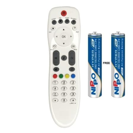 V3Deals Original DTH Remote for VideoconD2HSet Top Box | Free 2 Cell(Battery) | Compatible with VideoconD2HHD Set Top Box | Pack of 1 (White) (Please Match The Image with Your Old Remote) (B0CWXZ9DP2) Amazon Price History, Amazon Price Tracker