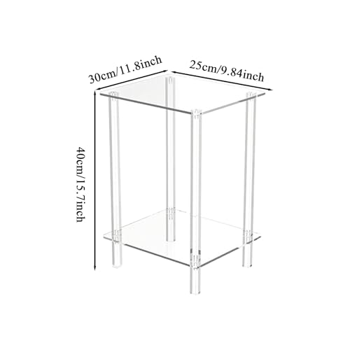 Table d'appoint en acrylique transparent petit meuble rangement chambre appartement et salon