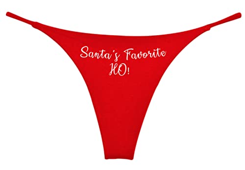 Southern Sisters Santa's Favorite Ho Thong G String Funny Christmas Small White