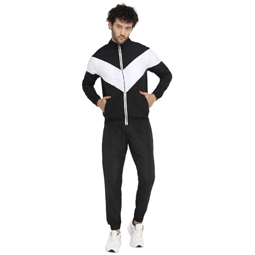 Image of YUUKI MEN MENS NSP CHEV TS 3 Track Suit, BLACK /WHITE, L