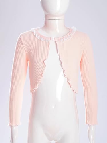 easyforever Kids Girls Knit Ballet Wrap Top Sweater Ballerina Long Sleeve Dance Cardigan Shrug Cover up Dancewear3