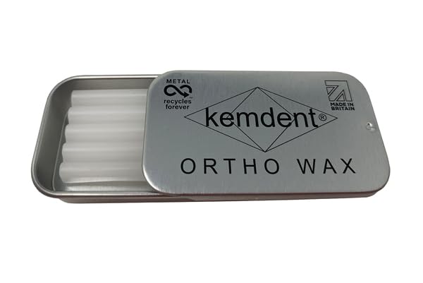 Kemdent Orthodontic Wax 3 Pack 15 Precut Strips, Metal Recyclable Cases. For Braces & Aligners- Stick Better, ortho wax - Image 4