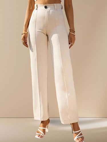 Image of KOTTY Women's Regular Fit High Rise Solid Trousers