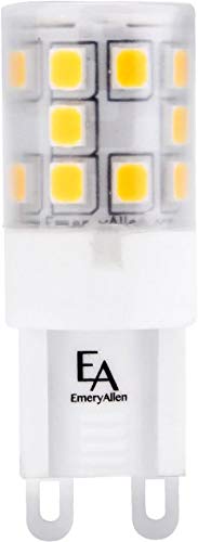 Emery Allen EA-G9-3.0W-001-309F-D Dimmable Mini Bi-Pin Base LED Light Bulb 120V 3Watt 300L Soft White 3000K 1Pcs