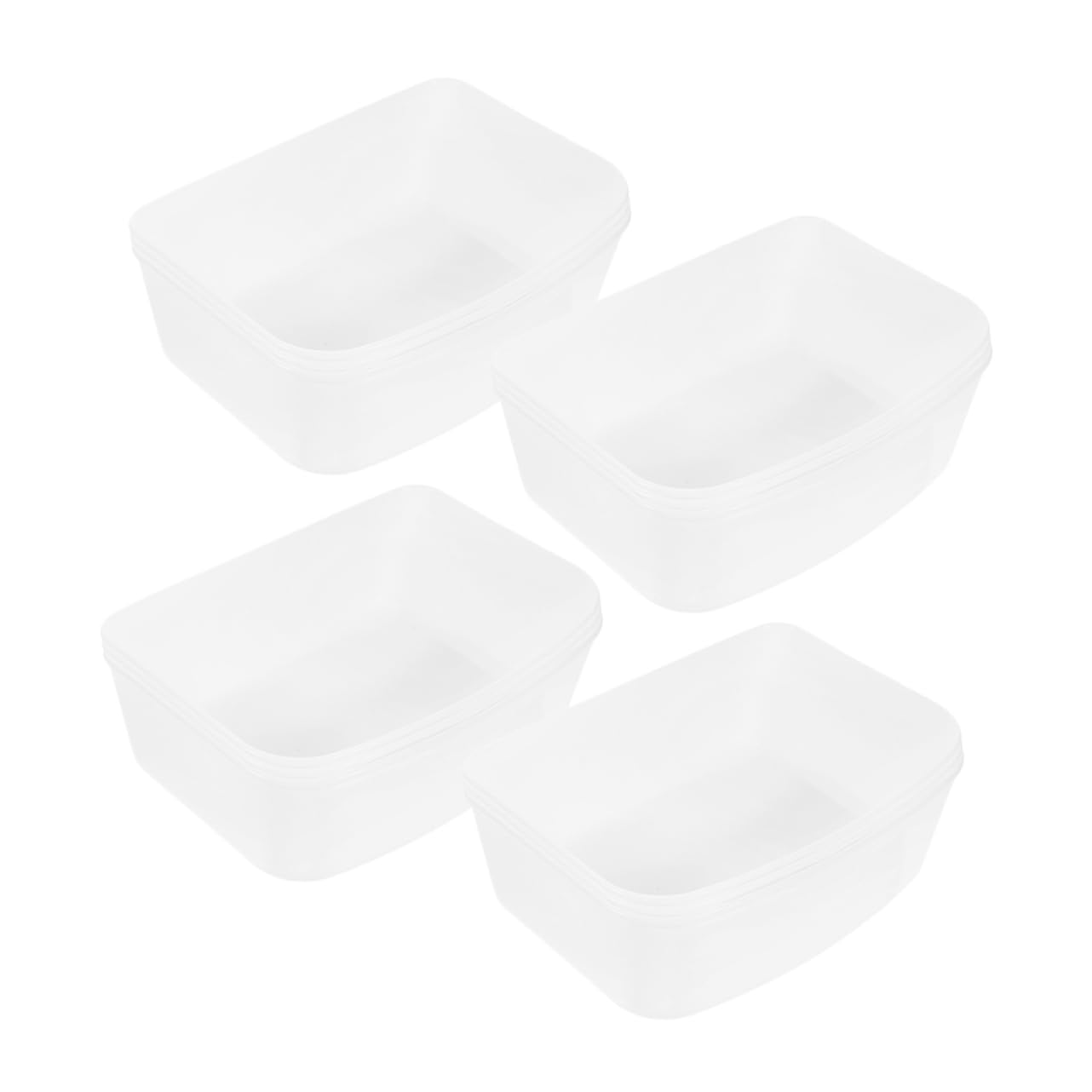 ERINGOGO 4pcs Hanging Food Water Bowl for Cats Dogs Bunnies Durable Food Grade Plastic Pet Feeder with Rounded Corners Easy Install Removable Design for Pet Cages