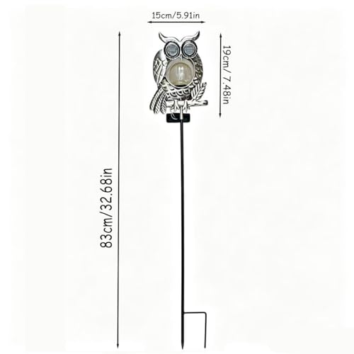 Luz solar de búho para iluminar zonas oscuras del jardín sin cables 6