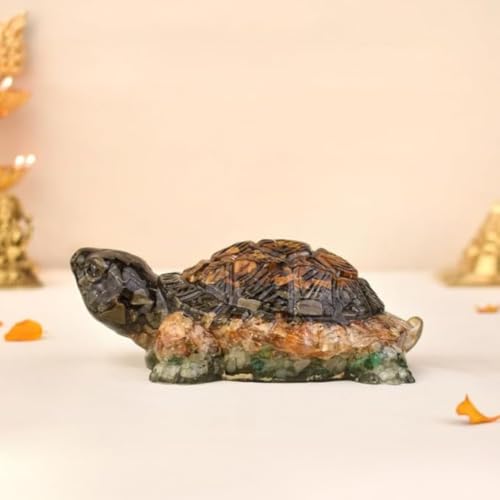 Image of Astrotalk Vastu Dhan YOG Tortoise 5.5x1.5 Inch | Crystal Resin Turtle for Wealth, Success & Protection | Tortoise for Good Luck for Home | Vastu Items for Housewarming Gift | Home Decor