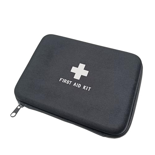 Image of First Aid Hard Case Empty First Aid Hard Case First Aid EVA Medicine Red Medical Bag for Home Health Emergency Pets Dog First Responder Camping Outdoors (Square 6.5x5.7x1.8 inch), Black