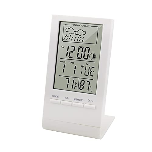 Humidité intérieure contrôlée avec le mini thermomètre hygromètre météo couleur argent