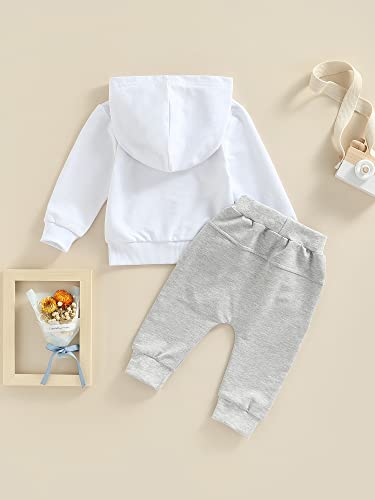 VISGOGO Toddler Baby Boy Fall Winter Clothes Set Letter Printed Long Sleeve Sweatshirt Tops + Pants 2Pcs Outfits3