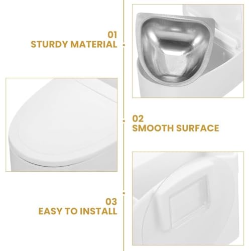 Image of NYRWANA White Cigarette Ashtray Multi-Function Ash Tray, Toilet Shaped Ashtray with Lid (Toilet Ashtray)