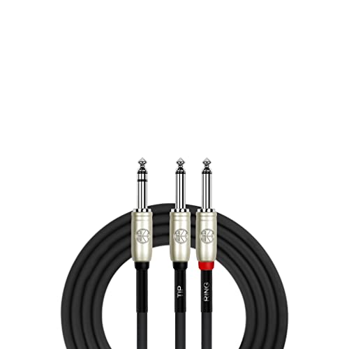 KIRLIN cable Y-362PR-06 6 feet 3.5mm a dual 1/4 mono miniatura 2