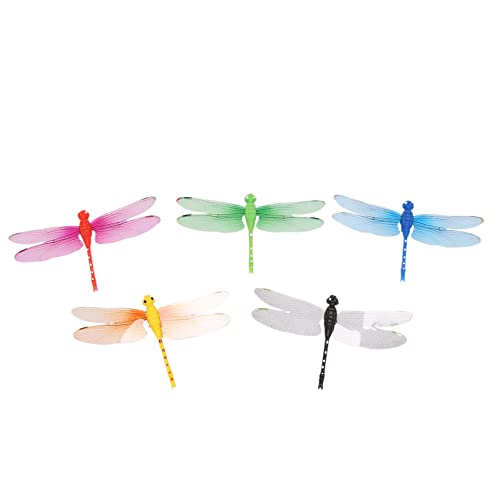 Oikabio Imanes para frigorífico, 5 unidades, 8 cm, diseño de libélulas artificiales en 3D, para casa, Navidad, color aleatorio