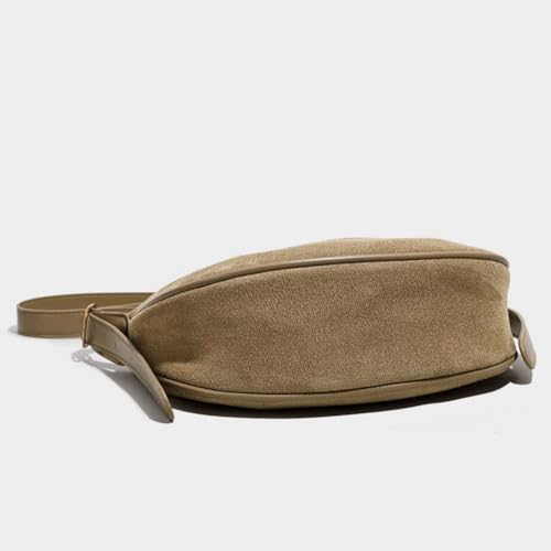 YFGBCX Suede Bag Crossbody Purse for Women 2024 Fall Bag Crescent Purse Fall Suede Shoulder Bag3