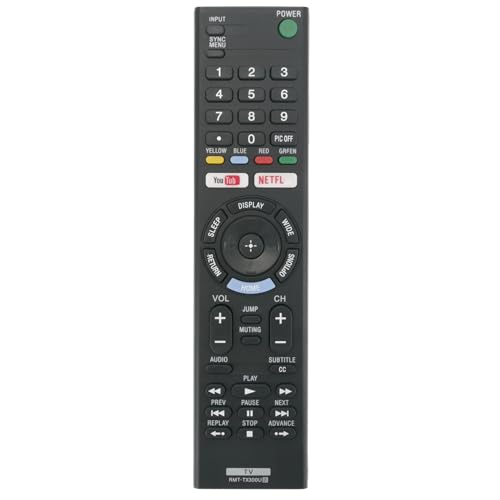 Image of New RMT-TX300U IR Replace Remote Control fit for Sony Bravia TV KD-43X7007E KD-43X700E KD-43X720E KD-49X7007E KD-49X700E KD-49X720E KD-50X690E KD-55X7007E w You Tube YouTube Netflix Shortcut App Key