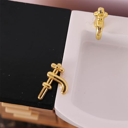 BESPORTBLE Puppenhaus-Wasserhahn 1/12 Miniatur-Wasserhahn Mini-Wasserhahn Simulation Badezimmer-Wasserhahn Modell Miniatur-Puppenhaus-Möbel Puppenhaus-Szene Dekorationszubehör – Bild 4