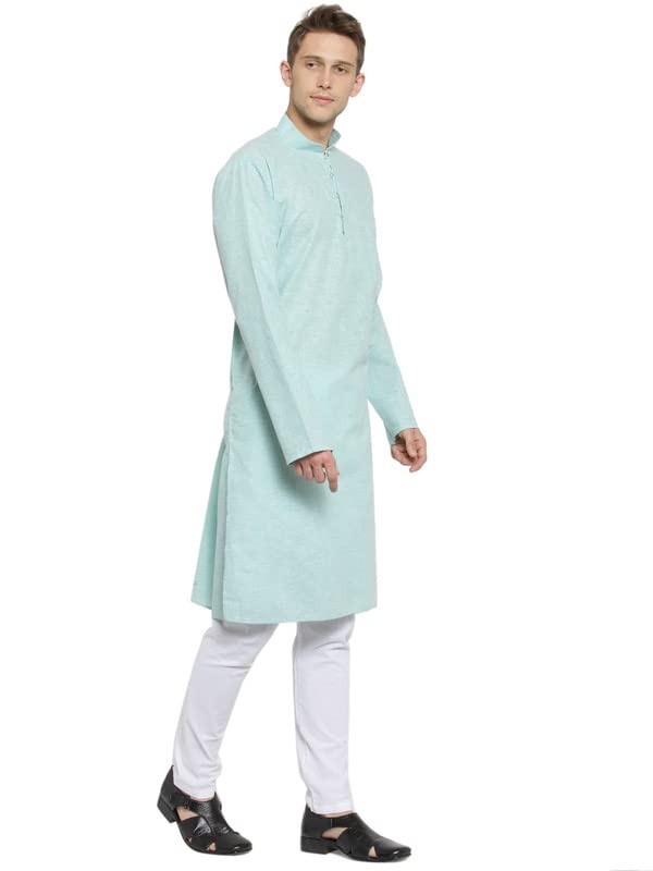 Image of RG DESIGNERS R VASUDEV Solid Cotton Kurta Churidhar set for Mens (10614)